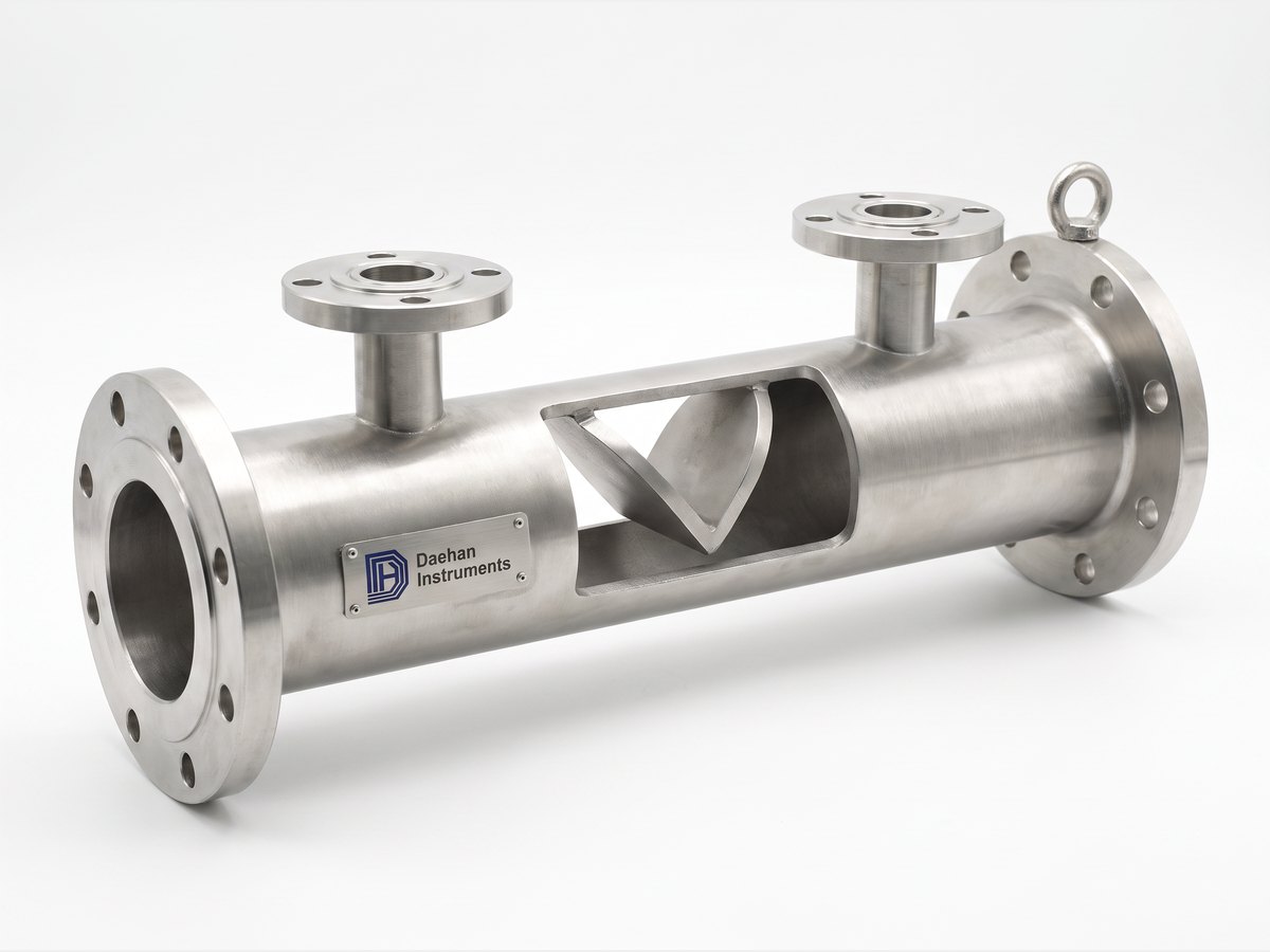Flanged type — cutaway image showing the internal V-wedge